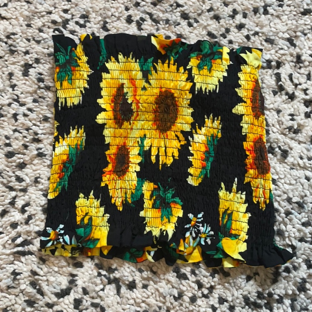 COPY - NWOT medium sunflower tube top bikini top